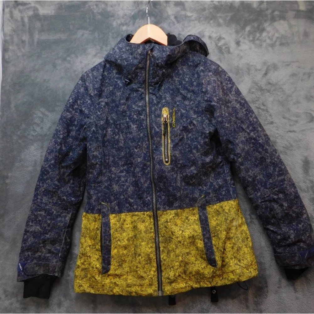 O'Neill Women's Black and Yellow Ski Jacket